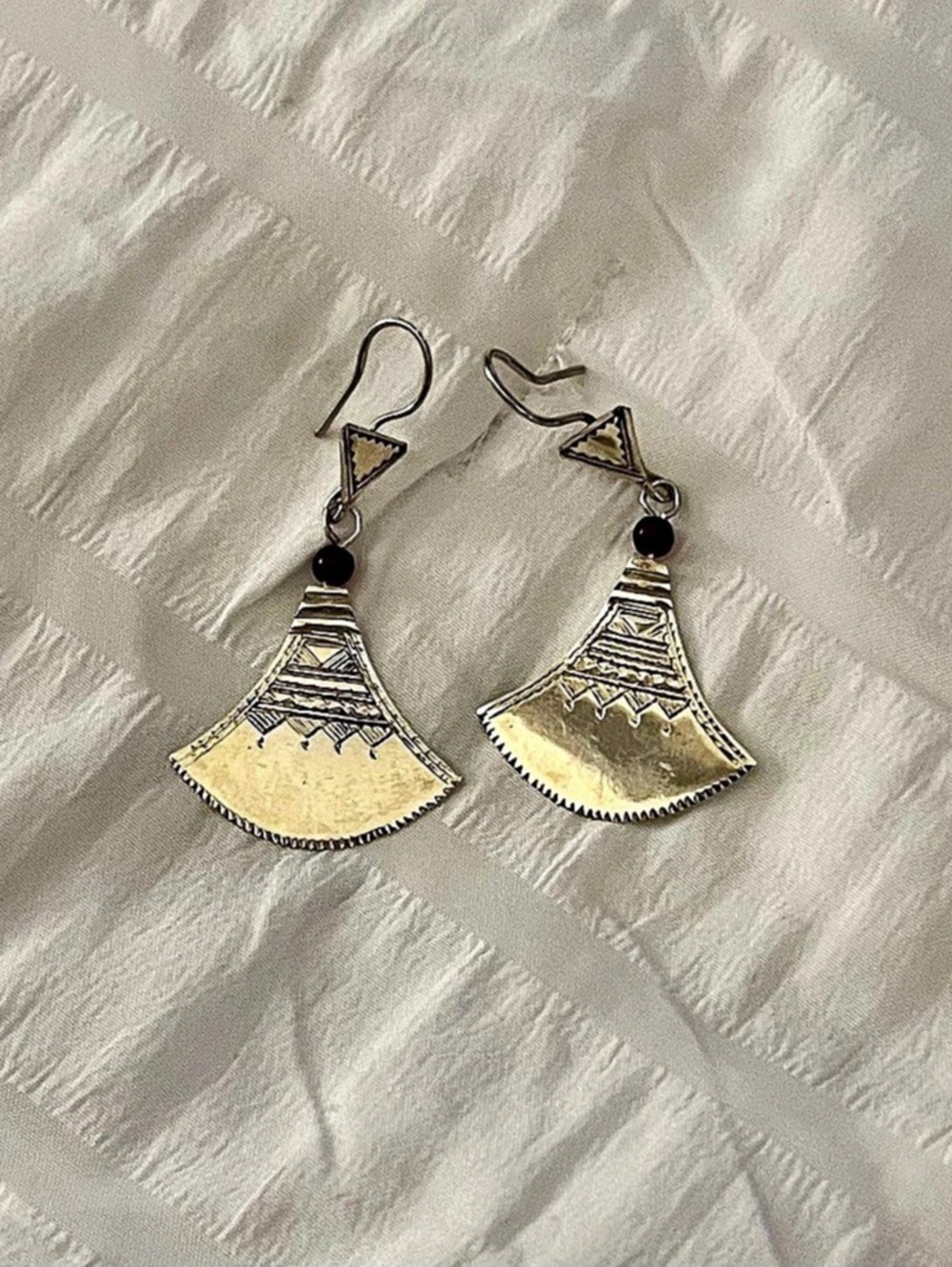 Handmade Tuareg Silver Dangle Earrings – Authentic Berber Chat Chat Tribal Earri